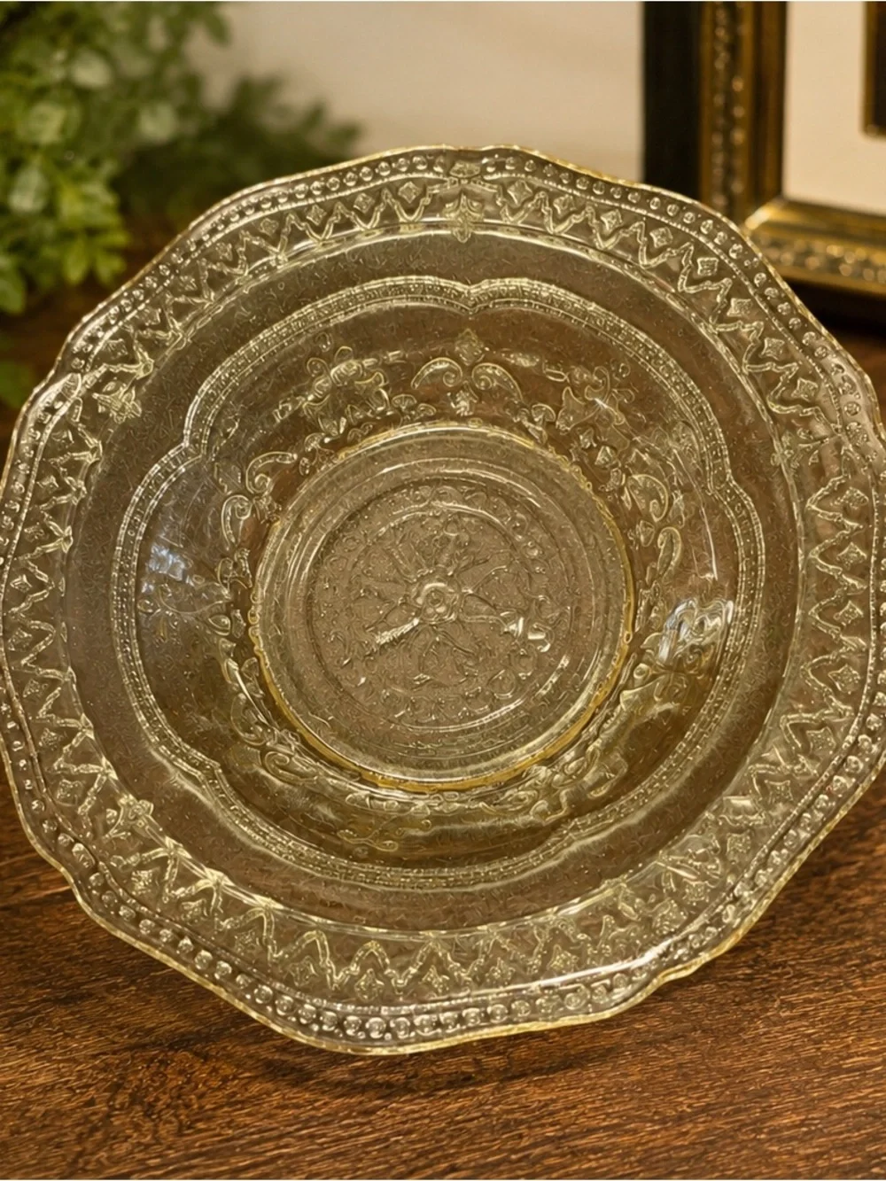 Vintage Amber Depression Glass Madrid Pattern 5 Pc Lot